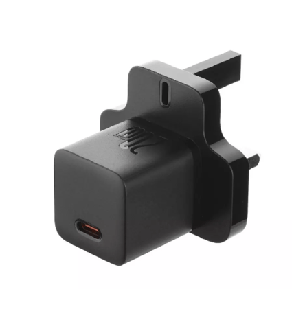 فيش جداري بيسوس 20 واط منفذ تايب سي اسود