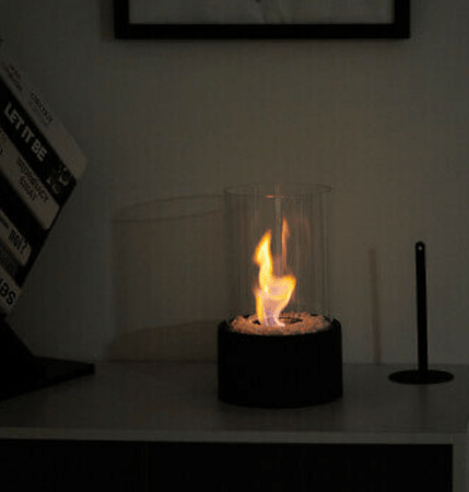 دفاية نار مشتعله غاز الايثانول شكل اسطواني