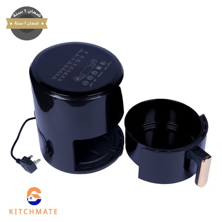 قلاية هوائية كهربائية سعة 6 لتر ماركة كتشميت لون أسود