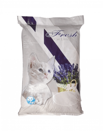 رمل فريش لفضلات القطط برائحة اللافندر  arnoupstore 20kg