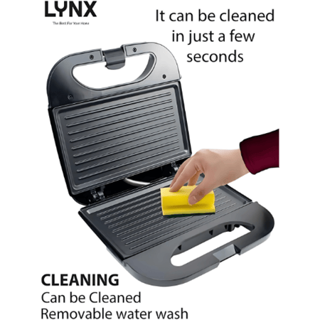 شواية كهربائية وتوستر وسخان ساندوتش 4 في 1 من لينكس