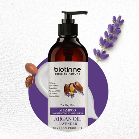 بيوتين شامبو مرطب بالارغان واللافندر 400 مل