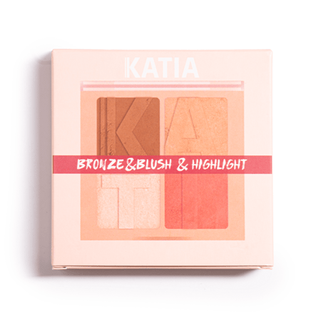 كاتيا مجموعة برونز واحمر خدود وهايلايتر KT794