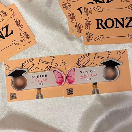 بروش تخرج Pink butterfly