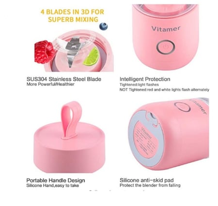 مكينة العصير المحمولة تعمل ببطاريات الليثيوم حجم 350مل و 500 مل