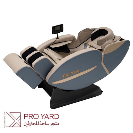 كرسي مساج كهربائي ثلاثي الأبعاد | لون أزرق ببيج