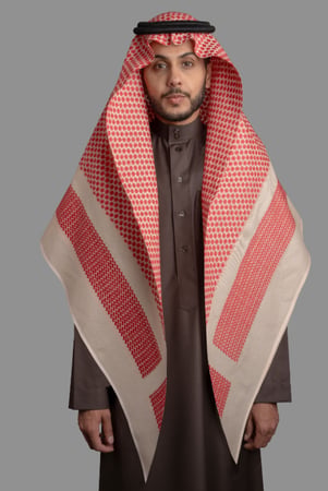 شماغ البسام الأصلي لون كريمي مميز يناسب المناسبات الرسميمتجر شماغ شوب