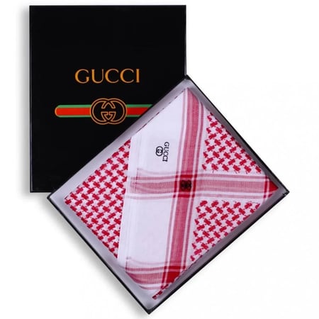 شماغ قوتشي كلاسك انجليزي 2025 أفخم شماغ رجالي احمر