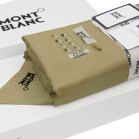 قماش شتوي ماركة مونت بلانك بيج مقلم A5بتغليف فاخر و ازرار و استيكر ات