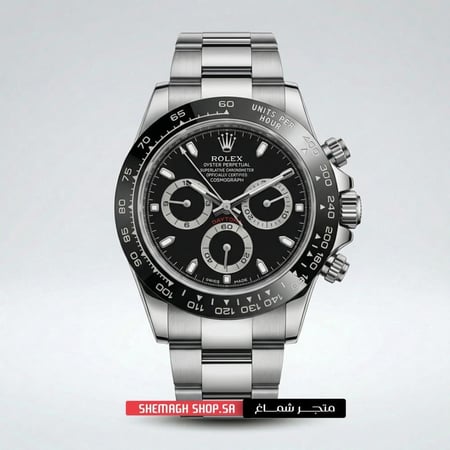 ساعة رولكس دايتونا -فضي واسود