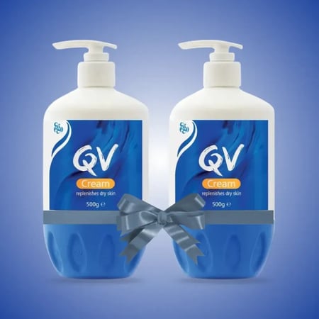 كريم مرطب كيو في لترطيب البشرة الجافة 500 جم QV moisturising Cream 500g | ترطيب عميق واستعادة حاجز البشرة