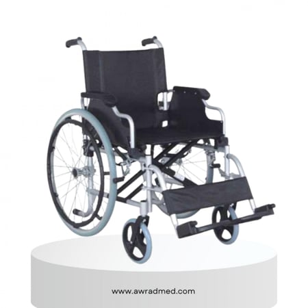 كرسي متحرك من الالومنيوم مع عجلة سريعة التحرير