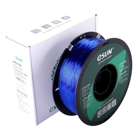 filament فلمنت  eSUN TPU-95A Transparent Blue