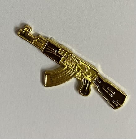 ستيكر معدني رشاش ذهبي