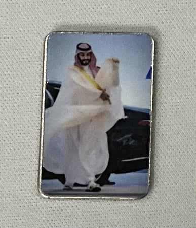 ستيكر معدني ولي العهد محمد بن سلمان