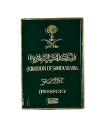 ستيكر  معدني الجواز السعودي
