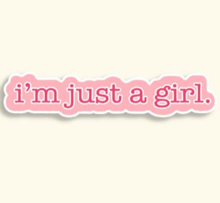ستيكر معدني I’m just a girl