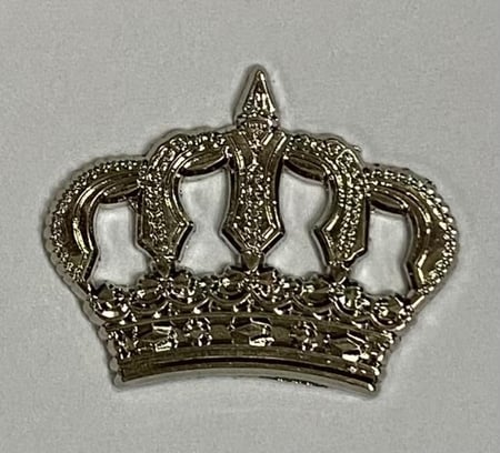 ستيكر معدني تاج فضي