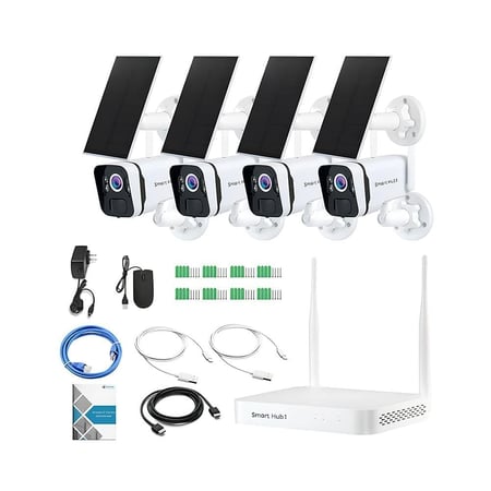 نظام كاميرات مراقبة لاسلكية شمسية بدون كهرباء