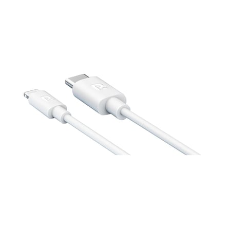 شاحن راف باور 20 واط بمنفذين USBو USB-C مع كيبل 1 متر- أبيض