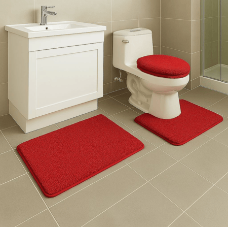 طقم دعاسات حمام مكونة من 4 قطع