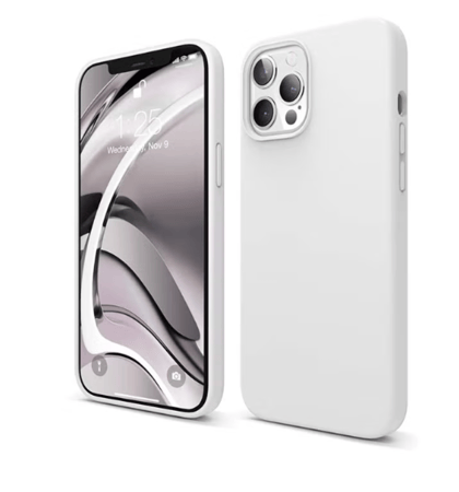 غطاء حماية مضاد للصدمات من 3 طبقات لهاتف آيفون 12/12 برو أبيض