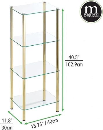 رفوف حمام عدد 4 رفوف مربع