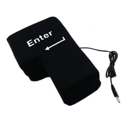وسادة لتقليل التوتر بنمط مطبوع لكلمة "Enter"