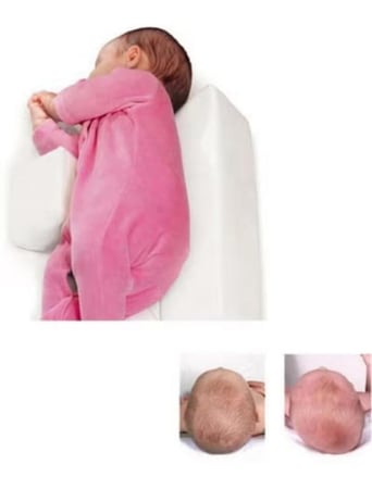 وسادة للنوم على الجانب بتصميم فريد مريح مضادة للانقلاب وتسمح بالتهوية للأطفال