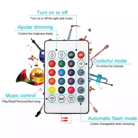 لمبة متعددة الالوان مع سبيكر