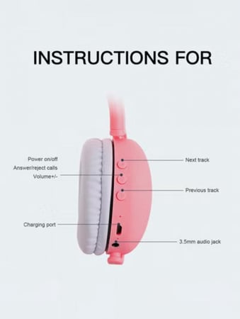 سماعة رأس بتصميم أذني قطة أخضر