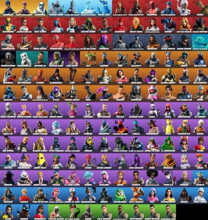 تاجير حساب سوني فوق 165 سكن + بنت مارفل النادر + سكنات طور الزومبي + حزمه باتمان + حزم الثلجية + اغلب حزم فورت + سكنات من الشوب