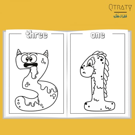 اوراق للتلوين للأعداد الانجليزية من 0-10