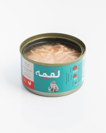 لقمه طعام رطب للقطط بطعم الدجاج في المرق 85 جرام