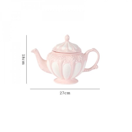 طقم أكواب وإبريق شاي إنجليزي Royal Pink