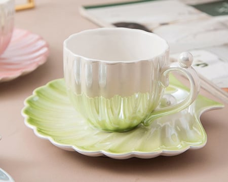 كوب شاي إنجليزي Pearl أخضر