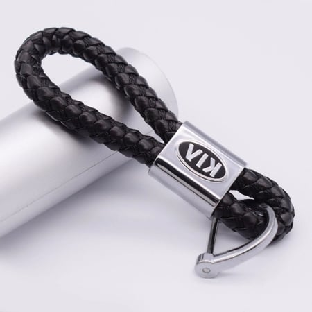 ميدالية | مفتاح بشعار كيا من الجلد والحديد