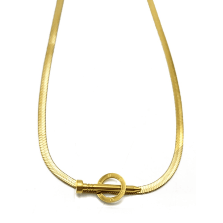 سلسال كارتير مسمار لون ذهبي