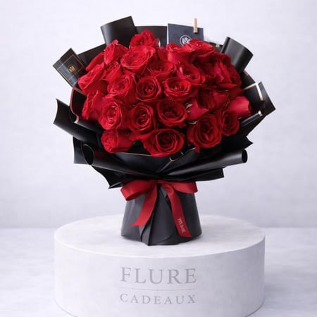 بوكية ورد احمر