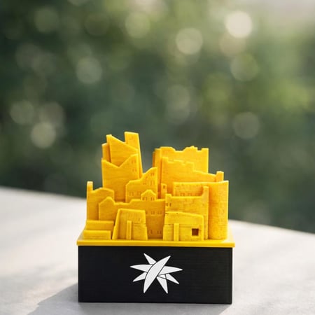 مجسم "عبق الماضي" – تحفة فنية تجسد التراث العمراني السعودي الأصيل