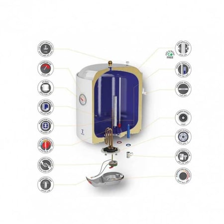 سخان مياه كهربائي 50 لتر عمودي -  الخزف السعودي