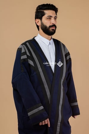 فروة جولدن طراز مقلم كحلي