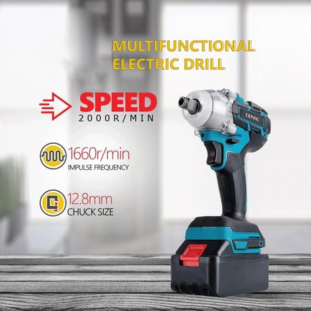 دريل كهربائي DENX DX2568 يعمل بسرعة 2000 دورة في الدقيقة مع حقيبة متكاملة من الملحقات