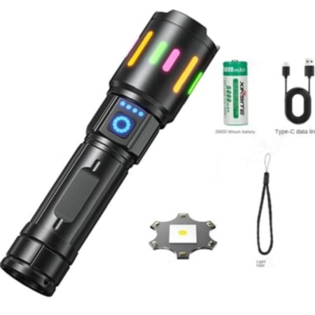 كشاف X-BALG P90 LED الاحترافي بمدى إضاءة 1000 متر وتصميم فلورسنت  4