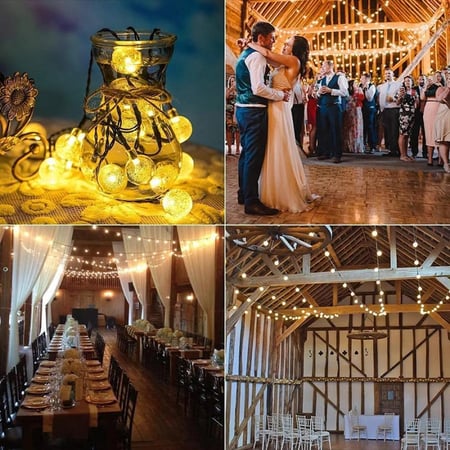 سلسلة إضاءة LED كروية بالطاقة الشمسية 15 مترا  2