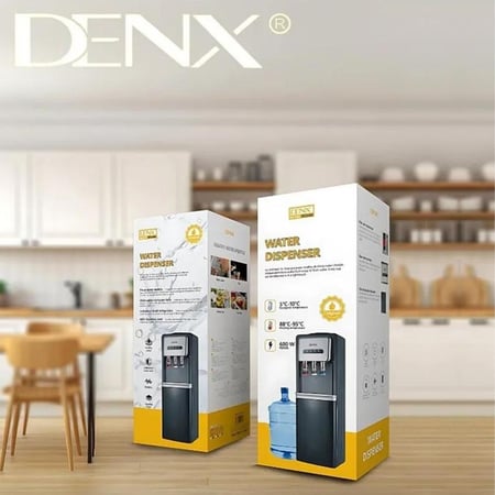 موزع مياه DENX DX3402 ساخن وبارد ومثلج مع ثلاجة صغيرة 1