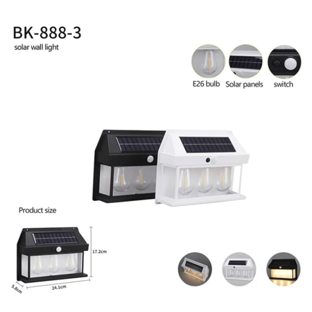 مصباح تنجستن جداري شمسي 1