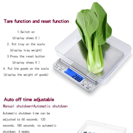 ميزان مطبخ رقمي من الفولاذ المقاوم للصدأ مع صواني قابلة للإزالة 4