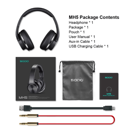 سماعة رأس بلوتوث لاسلكية SODO MH5  5