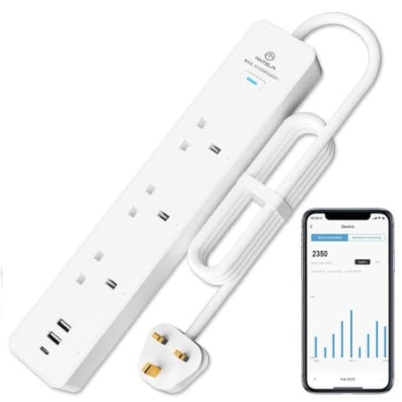 مشترك كهرباء TradaMax 2000 واط مع USB 2.1A وكابل 5 متر وحماية  5